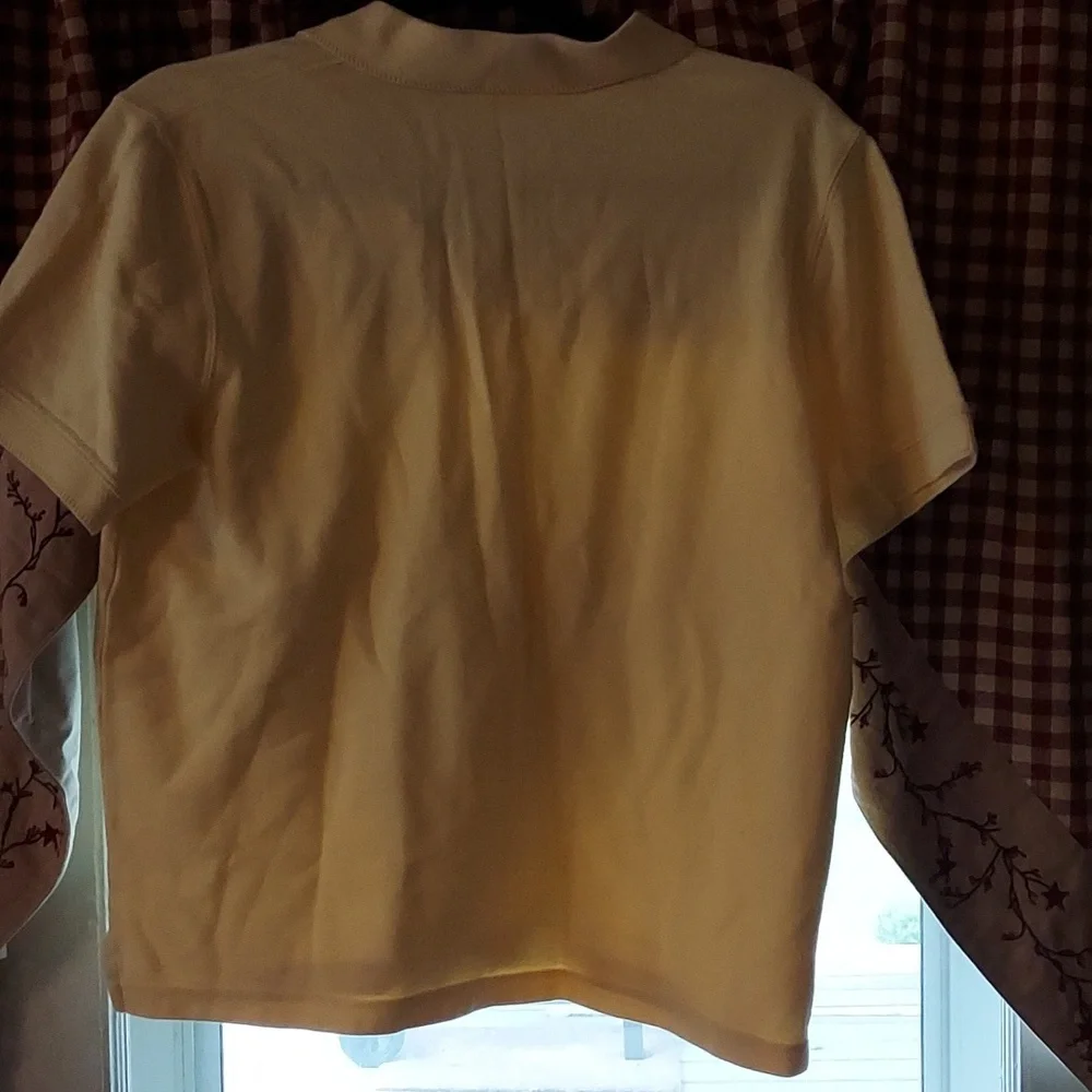 Croft and barrow womens polo shirt Large yellow - Picture 2 of 3